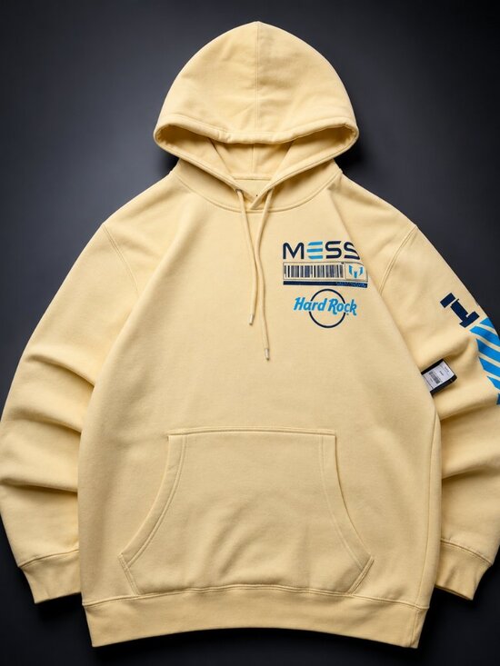 Hard Rock Cafe Other - Hard Rock x Messi Collaboration Graphic Hoodie Yellow Special Edition